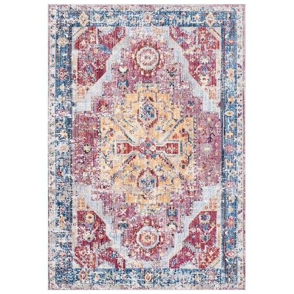 Safavieh 8 x 10 ft. Bristol Rectangle Power Loomed Rug Red & Blue BTL488S-8 - main